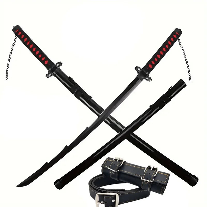 Fashion PU Leather Cosplay Sword Holder Belt – Samurai Anime Costume Accessory for Secure Sword Carry & Roleplay Outfit