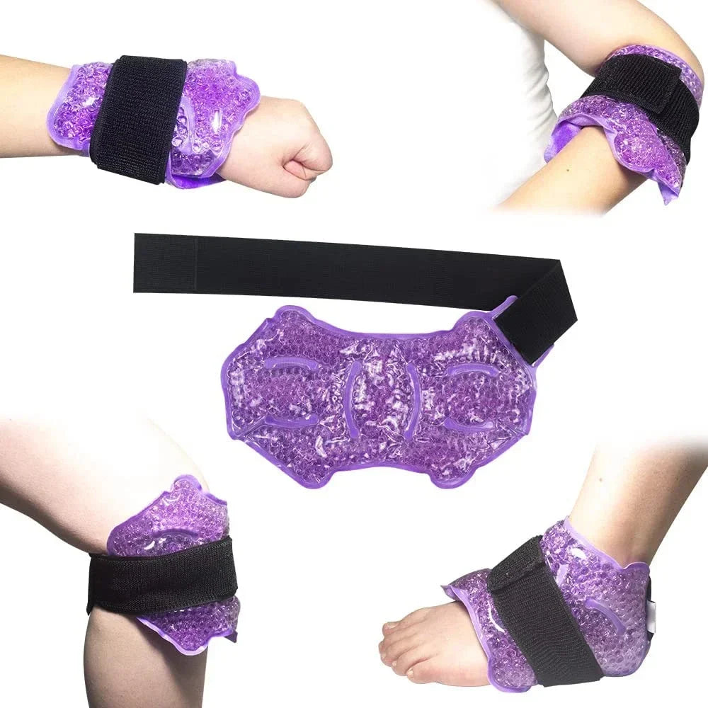 Ankle Foot Ice Pack Wrap — Reusable Gel Bead Pack for Injury Relief & Ankle Support
