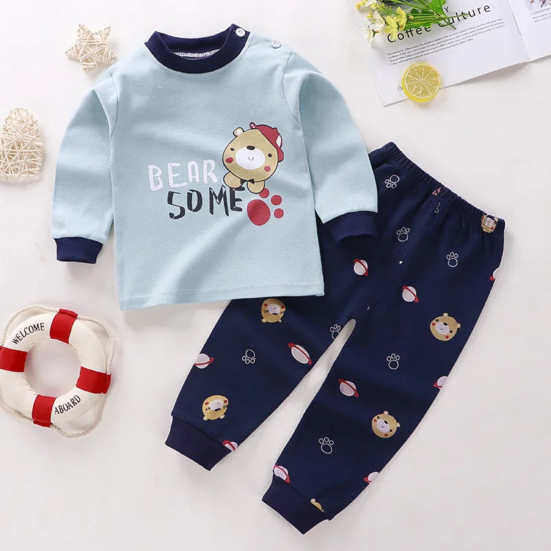 Spring Baby Girl Clothes Set – Cotton Minnie Toddler Tops & Pants, Soft Newborn Infant Outfit