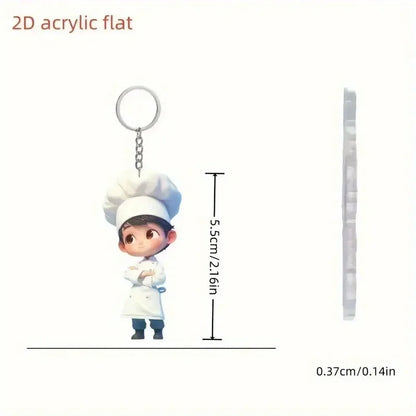 2D Flat Taekwondo Kung Fu Acrylic Keychain – Car Rearview Mirror and Backpack Pendant Accessory Gift