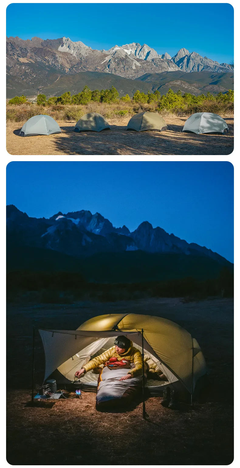 Naturehike Mongar UL Hiking Tent – 1-2 Person Ultralight Waterproof 15D Nylon Backpacking Tent