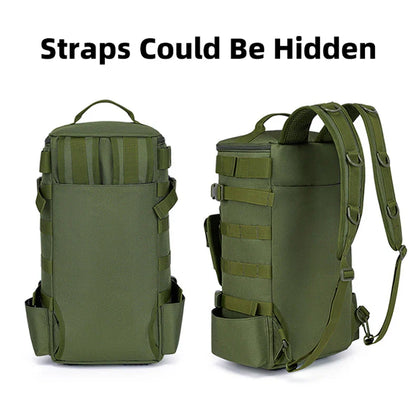 Tactical Fishing Backpack – Multifunctional Tackle Bag with Rod Holders, Molle Storage for Fishing, Camping & Hiking