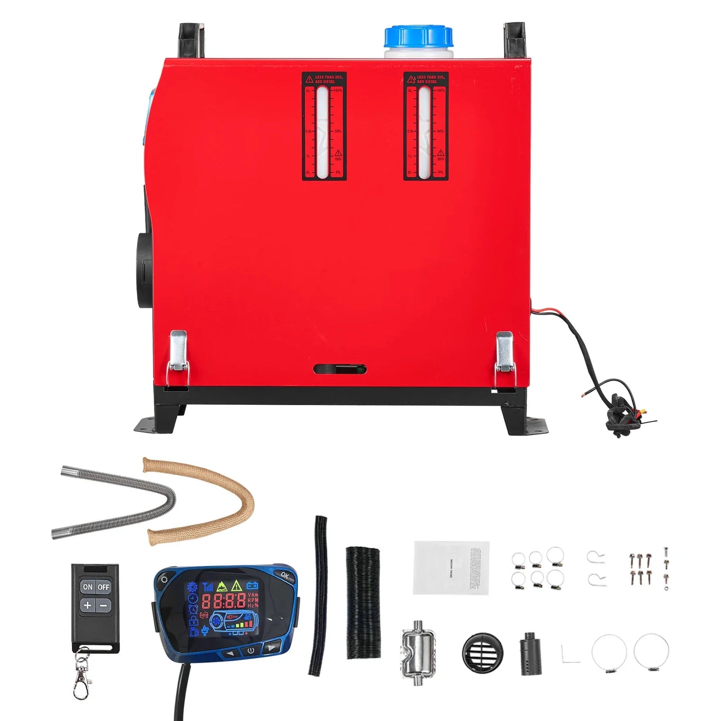 SucceBuy 8KW Diesel Air Heater – DC12-24V Parking Heater with Remote & Pre-Heating for RV, Truck & Camper