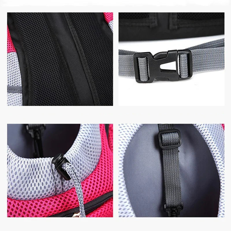 Double Shoulder Outdoor Pet Carrier Bag – Breathable Travel Bag for Dogs, Portable Pet Carrying Supplies