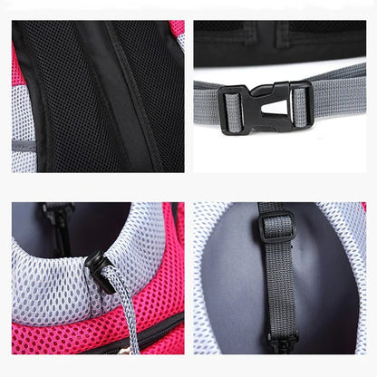 Double Shoulder Outdoor Pet Carrier Bag – Breathable Travel Bag for Dogs, Portable Pet Carrying Supplies
