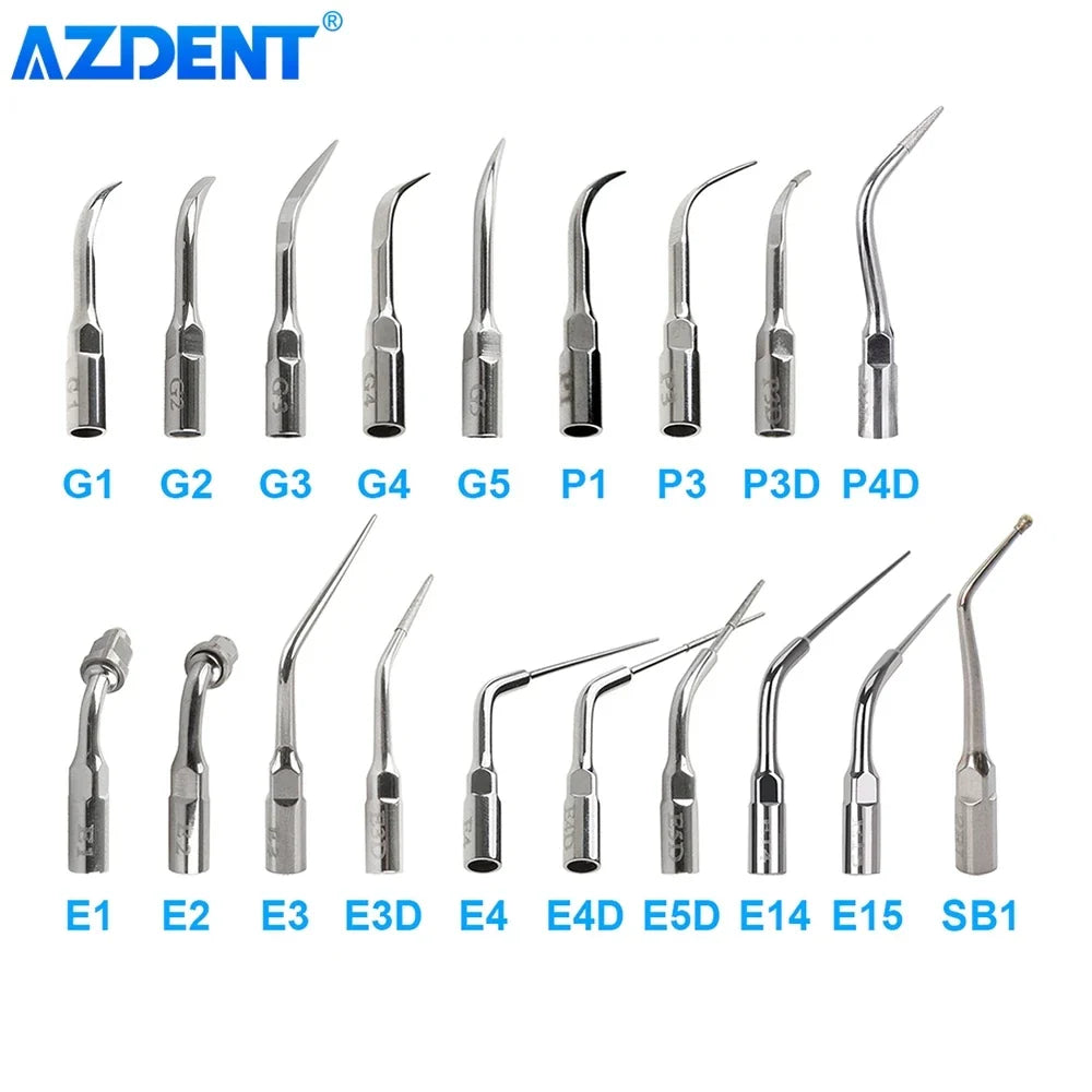 AZDENT Dental Ultrasonic Scaler Tips – Scaling, Periodontics, Endo, Perio Tips for EMS, Woodpecker, DTE, NSK, SATELEC Scalers