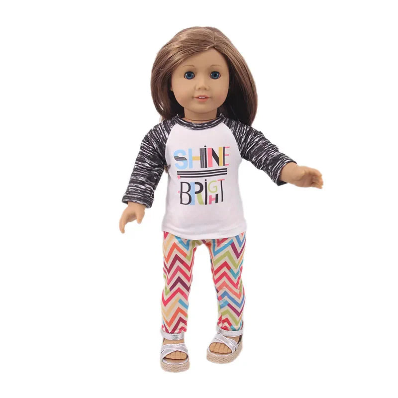 15-Style Doll Pajamas & Nightgowns – Cute Patterns for 18-Inch American & 43cm Born Dolls, Doll Accessories Toy