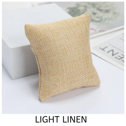5-Color Fabric Jewelry Display Pillow – Beige Black Grey Bracelet & Watch Cushion Holder for Gifts & Wholesale DIY Accessories