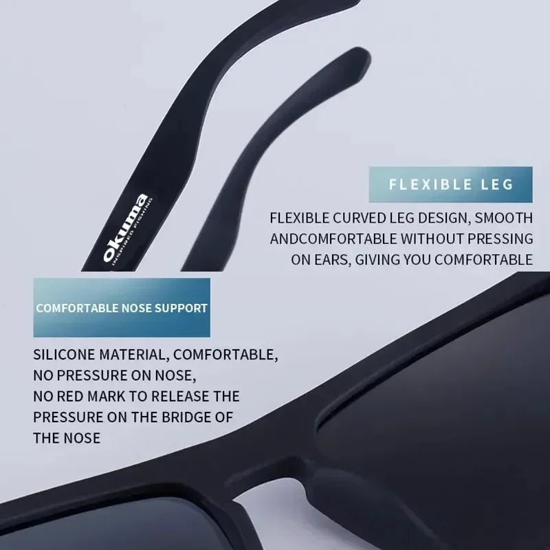 Okuma Polarized Sunglasses UV400 — Men & Women Outdoor Sunglasses for Hunting, Fishing, Driving & Biking, Optional Box