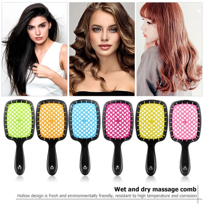 Tangled Hair Comb - Detangling & Massage Brush for Wet Curly Hair - Salon Styling Tool