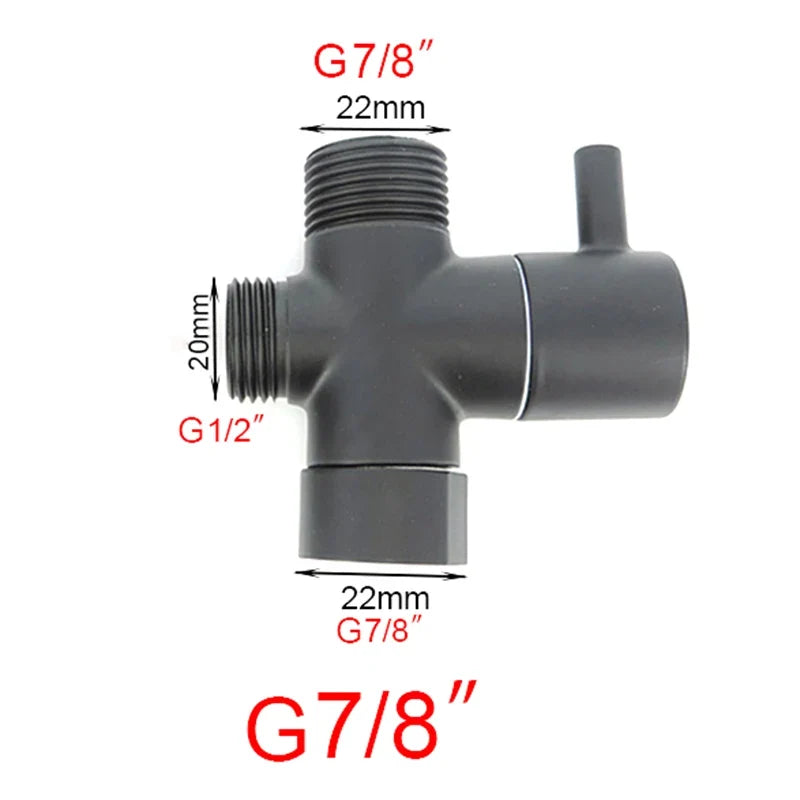 Black Toilet Bidet Sprayer Set - Handheld Bathroom Wash Spray Gun with Flexible Hose, Water Valve & Cleaning Shower Head