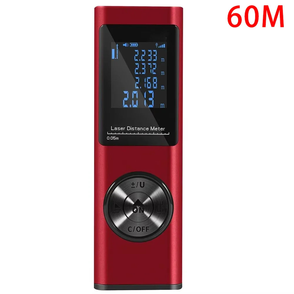 40M/60M Mini Smart Laser Distance Meter | Portable USB Rechargeable Infrared Rangefinder