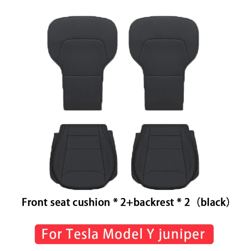 Tesla Model Y Juniper 2025-2026 Ventilated Leather Seat Cushion Cover – Breathable Comfort Interior Accessory