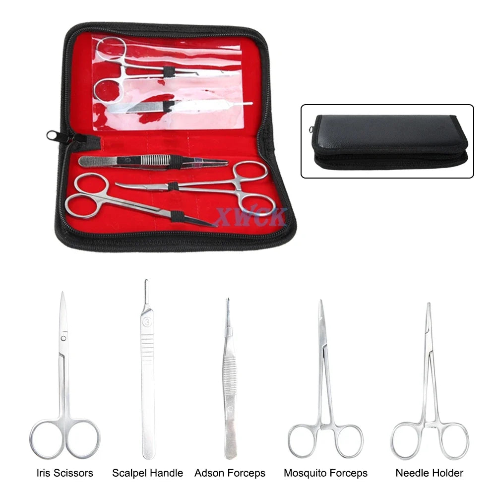 17Pcs/Set Silicone Suture Pad Kit - Medical Surgical Suture Practice Model Trainer Set with Tools