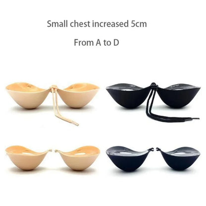 Thick Invisible Silicone Bra Stickers – Chest Enhancer for Flat Chest, Bridal & Wedding Dress, 2.5CM/5CM/6CM Options