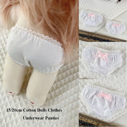 15/20cm Cotton Doll Underwear – High-Quality Multistyle Fashion Panties for Dolls