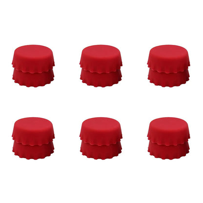2/6/12pcs Silicone Beer Bottle Caps – Preservative Covers for Wine, Vinegar, Soy, and Cocktail Bottles