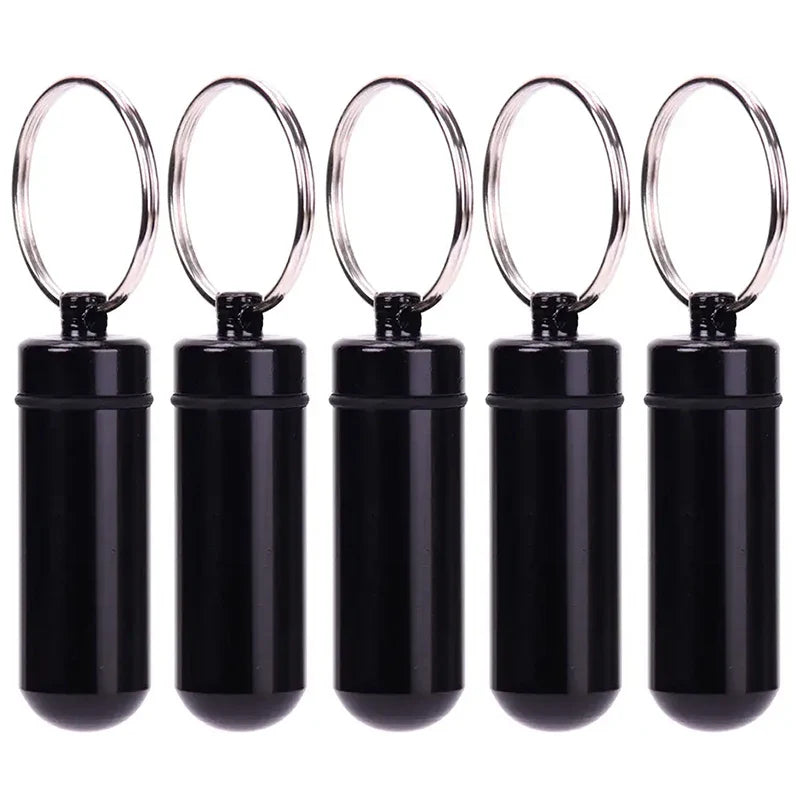 Portable Mini Travel Pill Box – Waterproof Medicine Capsule Container with Keychain for First Aid & Daily Use