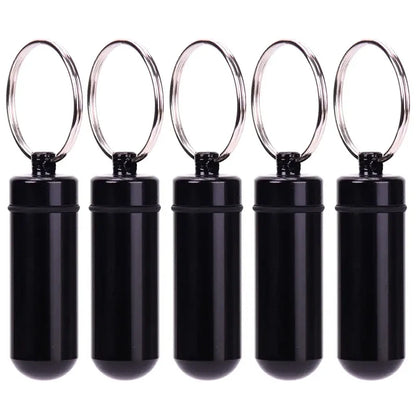 Portable Mini Travel Pill Box – Waterproof Medicine Capsule Container with Keychain for First Aid & Daily Use