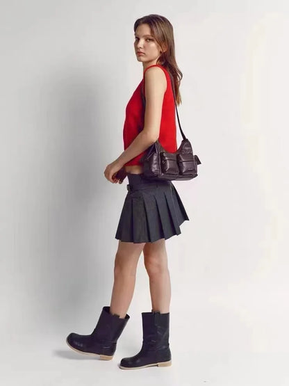 SAMO ONDOH Korean Medium Motorbike Crossbody Bag – Same Style as Song Yuqi