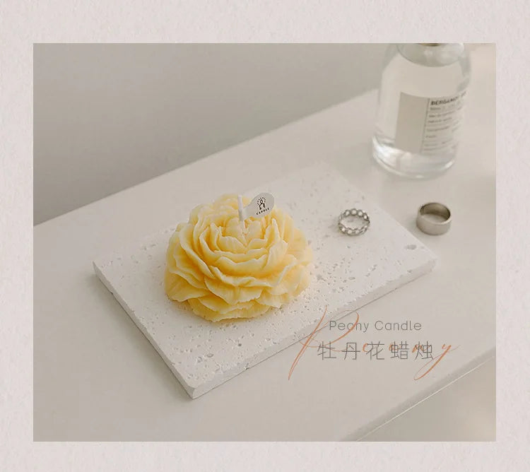 Peony Flower Scented Candle - Perfect Gift Decoration for Mother's Day & Birthdays
