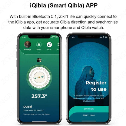 2025 IQibla Smart Zikr Ring – Electronic Digital Tasbih Counter with Vibration Reminder, Waterproof for Muslim Prayer