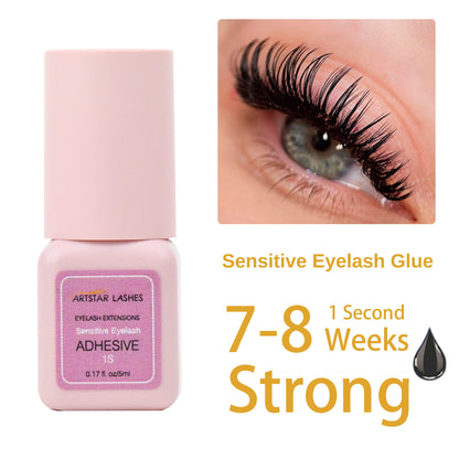 ARTSTAR 5ml Eyelash Extension Glue – Fast-Drying 0.5S/1S/2S Adhesive, Low-Odor, Long-Lasting Lash Glue