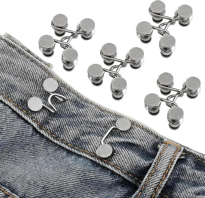 Jeans Button Waist Tightener - Adjustable Pants Button Pins for a Smaller Waist