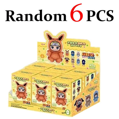 Naruto Series Blind Box Figures — Itachi, Sasuke, Kakashi & Gaara Plush Pendant Collectible Toy, Trendy Birthday Gift