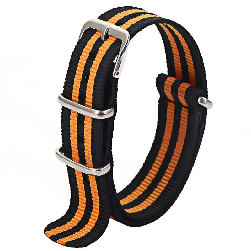 Nylon Watch Strap 16mm 18mm 20mm 22mm — Waterproof Army Sport Watch Band Replacement Belt