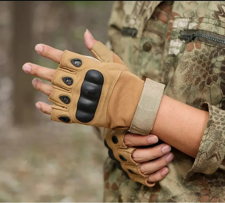 Fitness Anti-Slip Cycling Gloves – Wear-Resistant Tactical Sports & Climbing Half Finger Gloves for Outdoor Use
