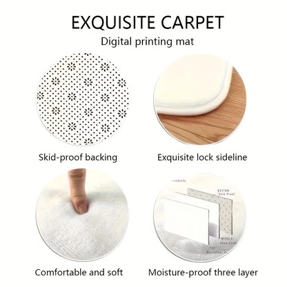 Anime Style Sun Carpet - Creative Living Room & Bedroom Decor Rug for Home and Festival Gifts