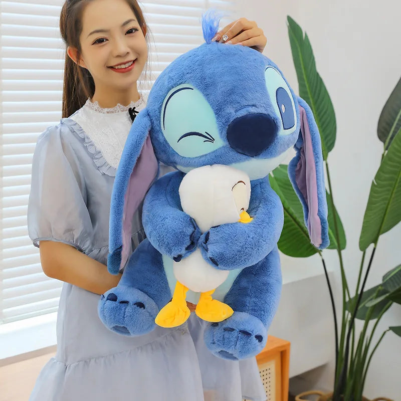 Disney Stitch Plush Doll - Lilo and Stitch Cute Duck Version, Kawaii Stuffed Toy for Christmas and Birthday Gifts