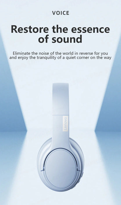 Original Lenovo TH20 Wireless Bluetooth 5.3 Headphones - Dual Mode, Foldable Sport Headset, Music & Gaming Earphones