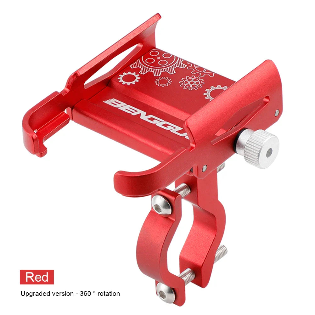 360° Rotatable Aluminum Alloy Bicycle & Motorcycle Phone Holder – MTB Bike GPS Handlebar Mount Stand