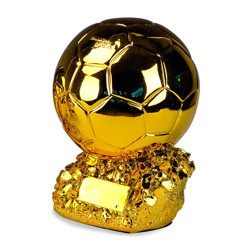 25cm Golden Balloon Football Trophy - Excellent Player Award, Competition Honor, Customizable Reward, Best Gift for Home Decor