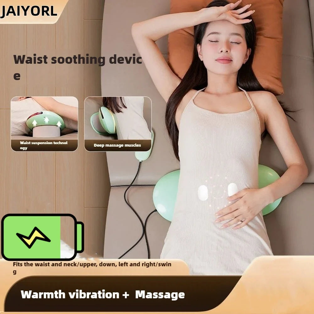 JAIYORL Electric Lumbar Traction Massager – Adjustable Vibration Waist & Spine Support Back Massage Machine