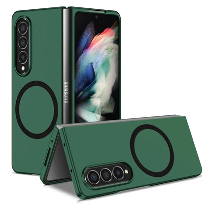 Magnetic Wireless Charging Case - Anti-Fingerprint Shockproof Magsafe Cover for Samsung Galaxy Z Fold 6/5/4/3