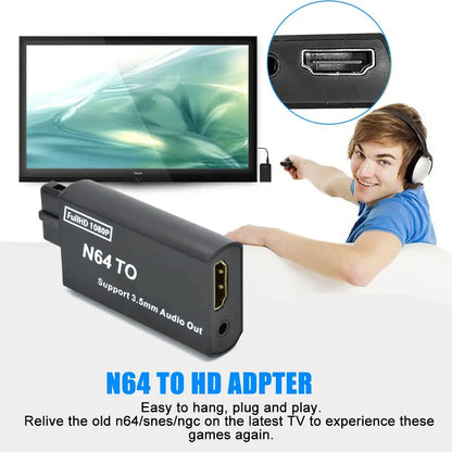High-Quality HDMI Adapter for Gamecube & N64 – Compatible Converter Cable for N64, SNES, NGC