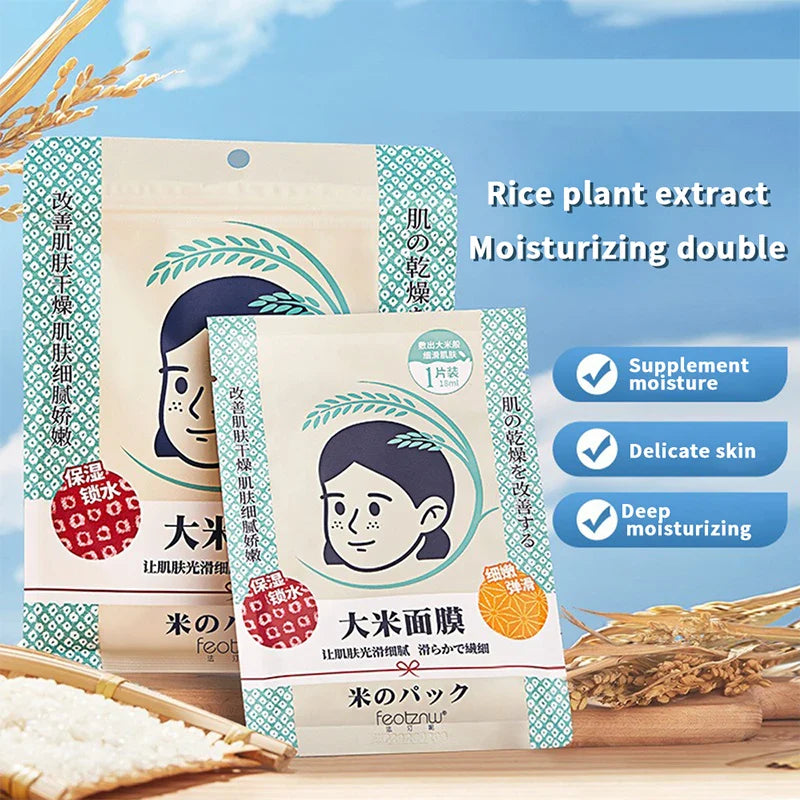 Fadinne Rice Face Mask – Hydrating, Moisturizing & Water-Locking Formula for Soft, Supple Skin