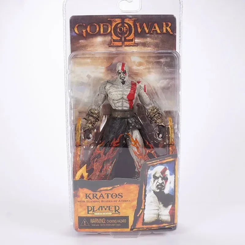 NECA God of War II Kratos 7-Inch Action Figure in Ares Armor with Blades - Classic Video Game Collectible Toy