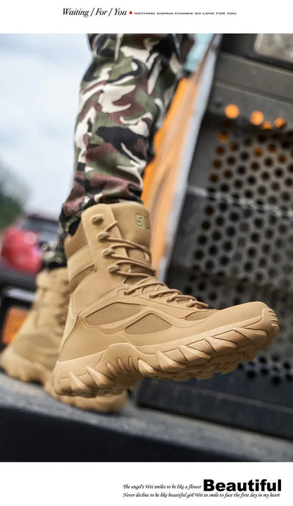 Men's Tactical Boots - Lightweight Autumn Special Forces Field Boots, Non-Slip Outdoor Shoes for Men (Zapatillas Hombre)