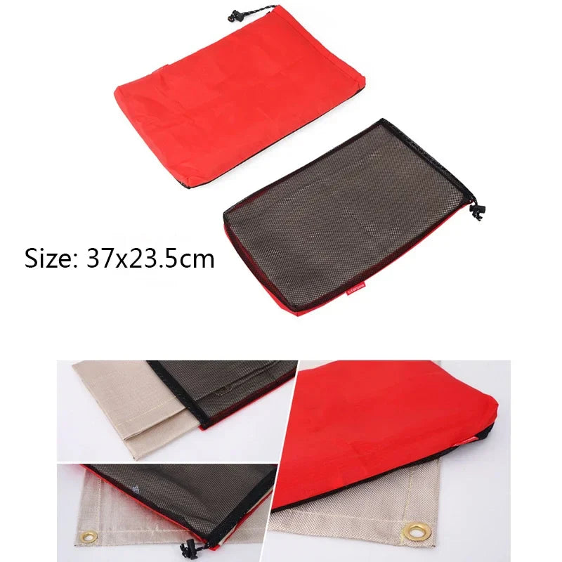 Outdoor Camping Fireproof Mat – Flame Retardant Picnic, Barbecue & Insulation Blanket, High-Temperature Fiberglass Mat