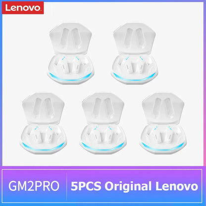 5PCS Lenovo GM2 Pro TWS Wireless Bluetooth Headset – 5.3 Bluetooth, Noise Reduction, Sport & Gaming Earbuds