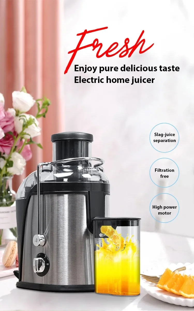400W Juice Extractor — 22000RPM Motor, 3" Wide Chute, 2-Speed Juicer for Whole Fruits & Vegetables, Easy-Clean Design