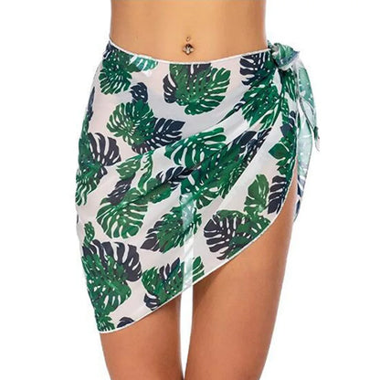 Summer Chiffon Sarong Skirt – Women’s Sheer Short Swimsuit Cover Up Beach Bikini Wrap Scarf