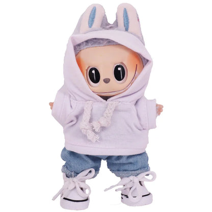 Labubu 17cm Doll Clothes Set — Plush Doll Accessories for Girls’ Birthday & Christmas Gifts