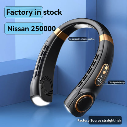 2024 Portable USB Halterneck Silent Bladeless Mini Fan – Handheld Multi-Function Electric Cooler