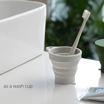 SHIMOYAMA 150ML Folding Cup - Portable Teacup with Lid for Outdoor Travel and Coffee on-the-go