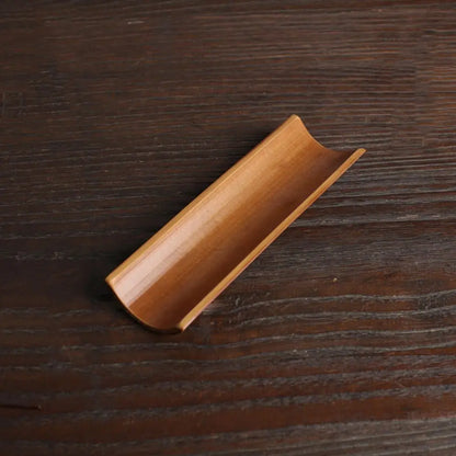 Japanese-Style Natural Bamboo Rattan Tea Scoop – Tea Shovel, Leaves Chooser, Honey & Coffee Spoon, High-Quality Holder